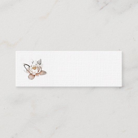 WHITE LOTUS BUSINESS CARD MINI VISITENKARTE (Vorderseite)