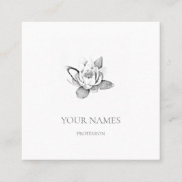 WHITE LOTUS BUSINESS CARD QUADRATISCHE VISITENKARTE