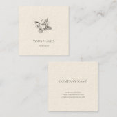 WHITE LOTUS BUSINESS CARD QUADRATISCHE VISITENKARTE (Vorne/Hinten)