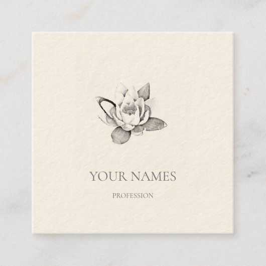 WHITE LOTUS BUSINESS CARD QUADRATISCHE VISITENKARTE (Vorderseite)