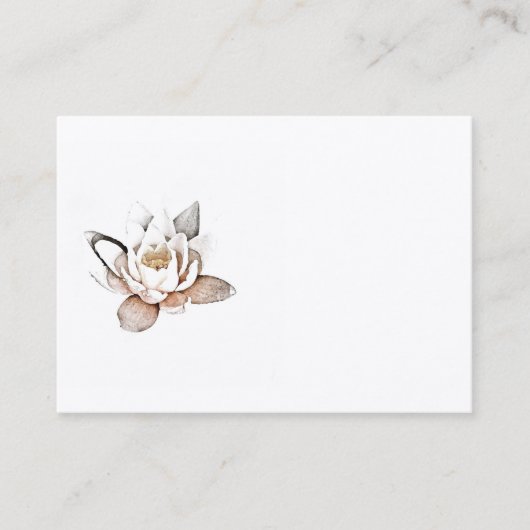 WHITE LOTUS BUSINESS CARD VISITENKARTE (Vorderseite)