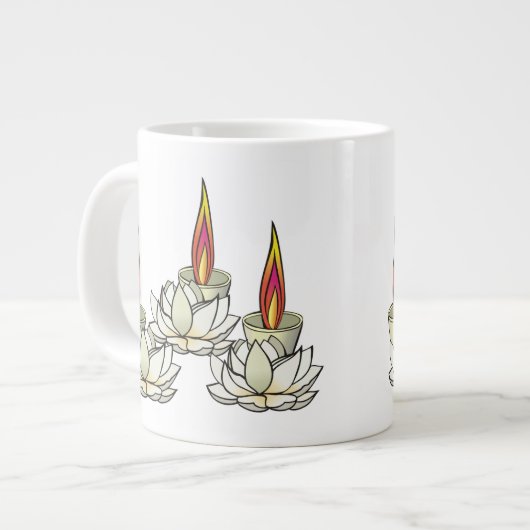 White Lotus & Deepas Jumbo-Tasse (Vorderseite Links)
