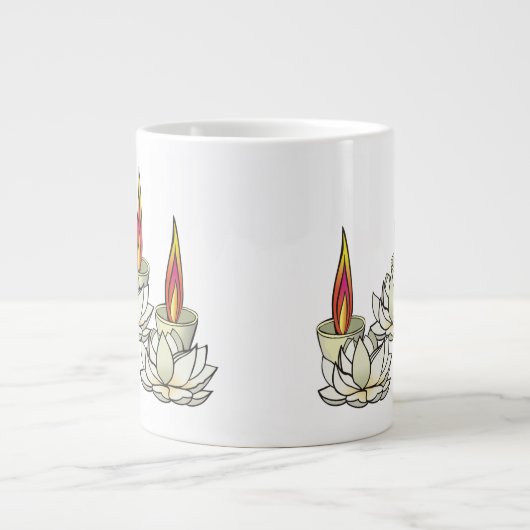 White Lotus & Deepas Jumbo-Tasse (Vorderseite)