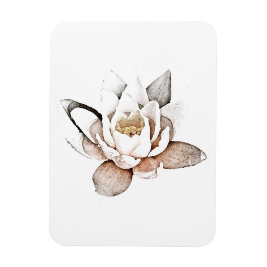 WHITE LOTUS FLEXIBLES FOTO MAGNET (Vertikal)