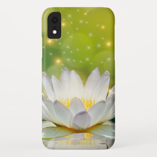 White Lotus Flower Landscape Case-Mate iPhone Hülle (Rückseite)