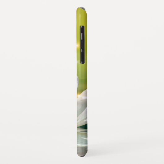 White Lotus Flower Landscape Case-Mate iPhone Hülle (Hinten/Links)