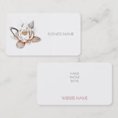 "WHITE LOTUS" GESCHÄFTSKARTE VISITENKARTE (Vorne/Hinten)