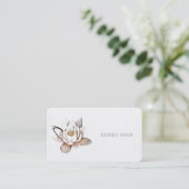 "WHITE LOTUS" GESCHÄFTSKARTE VISITENKARTE (Stehend Vorderseite)