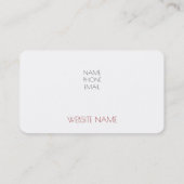 "WHITE LOTUS" GESCHÄFTSKARTE VISITENKARTE (Rückseite)