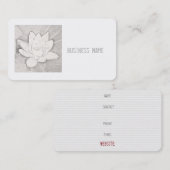 "WHITE LOTUS" GESCHÄFTSKARTE VISITENKARTE (Vorne/Hinten)