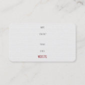 "WHITE LOTUS" GESCHÄFTSKARTE VISITENKARTE (Rückseite)