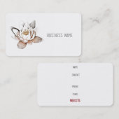 "WHITE LOTUS" GESCHÄFTSKARTE VISITENKARTE (Vorne/Hinten)