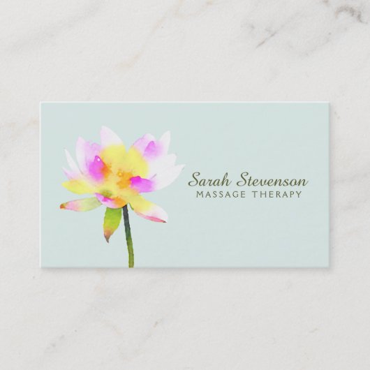 White Lotus Holistic Health Wellness-Center Visitenkarte (Vorderseite)