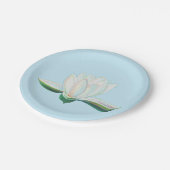 White Lotus Illustration Pappteller (Schrägansicht)