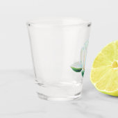 White Lotus Illustration Schnapsglas (Links)
