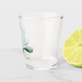 White Lotus Illustration Schnapsglas (Rechts)