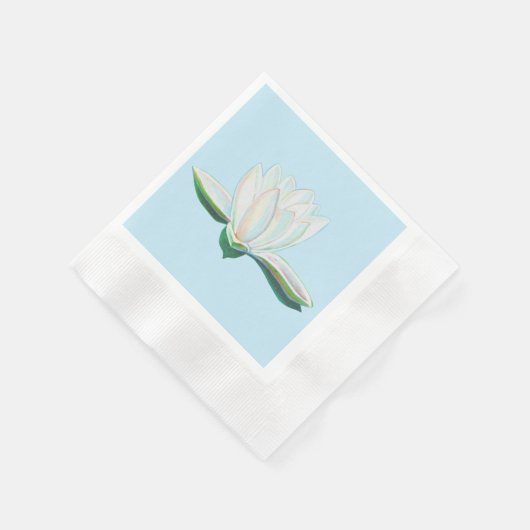 White Lotus Illustration Serviette (Ecke)