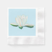 White Lotus Illustration Serviette (Vorderseite)