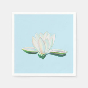 White Lotus Illustration Serviette