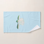 White Lotus Illustration Sky Blue Handtuch (Handtuch)