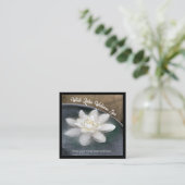 White Lotus in Water Wellness Wellness-Center Blac Quadratische Visitenkarte (Stehend Vorderseite)