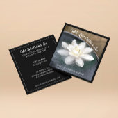 White Lotus in Water Wellness Wellness-Center Blac Quadratische Visitenkarte