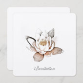 WHITE LOTUS INVITATION CARD EINLADUNG (Vorne/Hinten)