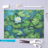 White Lotus Lipads Blumendekoupage Seidenpapier (Handwerk)
