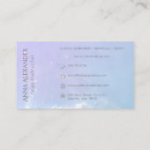 White Lotus Mandala Moderner Yoga-Lehrer Visitenkarte (Rückseite)