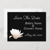 White Lotus Save the Date Postkarte (Vorne/Hinten)