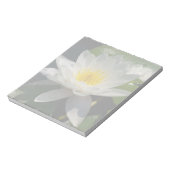 White Lotus Waterllly Blume Notizblock (Rotiert)