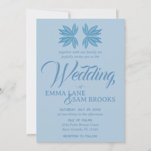 White Lotus Wedding Einladung (Vorderseite)