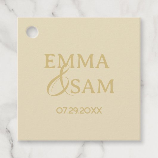 White Lotus Wedding Geschenkanhänger (Vorderseite)