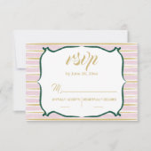White Lotus Wedding RSVP Karte (Vorderseite)