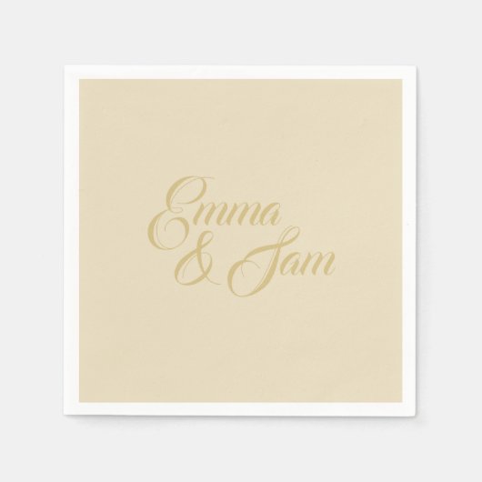 White Lotus Wedding Serviette (Vorderseite)