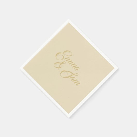 White Lotus Wedding Serviette (Ecke)