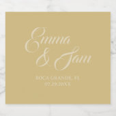 White Lotus Wedding Sparkling Weinetikett Schaumweinetikett (Einzelnes Label)