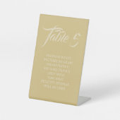 White Lotus Wedding Tischnummer Sockelschild (Vorderseite)