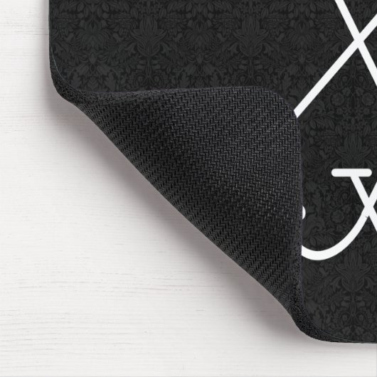 White Lucifer Alchemy Sigil Gothic Art Mousepad (Ecke)