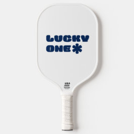 White Lucky One Pickleball Paddle