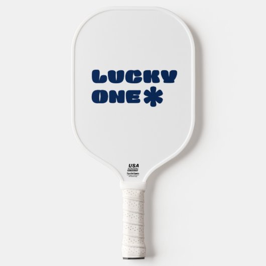 White Lucky One Pickleball Paddle (Vorderseite)