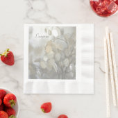 White Lunaria Silver Dollar Elegant Serviette (Beispiel)