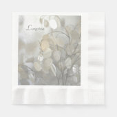 White Lunaria Silver Dollar Elegant Serviette (Vorderseite)