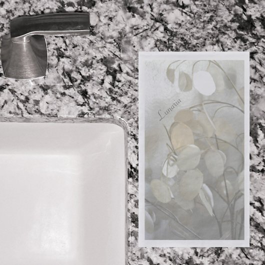 White Lunaria Silver Dollar Elegante Napkins Serviette