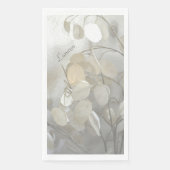 White Lunaria Silver Dollar Elegante Napkins Serviette (Vorderseite)