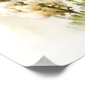 White Lupine Blume Art Print Poster (Ecke)