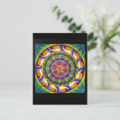 White Magic Mandala (Postcard) Postkarte (Stehend Vorderseite)