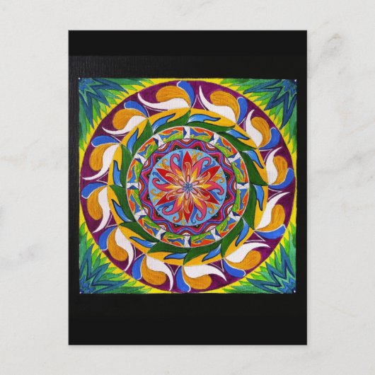 White Magic Mandala (Postcard) Postkarte (Vorderseite)