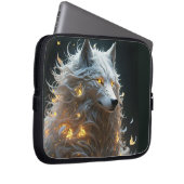 White Magical Wolf Laptopschutzhülle (Vorne Rechts)