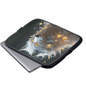 White Magical Wolf Laptopschutzhülle (Vorne Knopf)